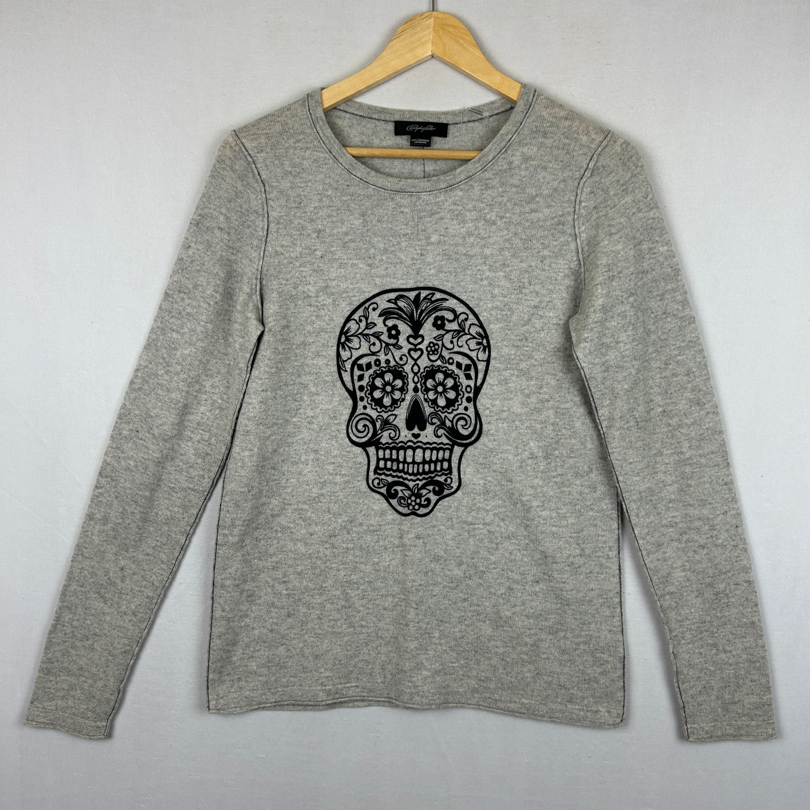 Christopher Fischer Skull Sweater 100% Cashmere Women's Size S